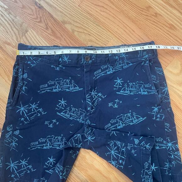 J.CREW SHORTS stretch -palm tree vacation size 35 inseam 9 - Picture 7 of 8